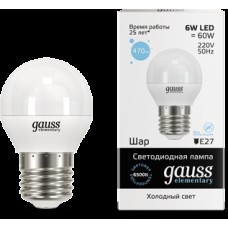 Лампа Gauss LED Elementary Globe 6W E27 6500K