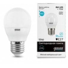 Лампа Gauss LED Elementary Globe 8W E27 4100К