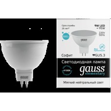 Лампа Gauss LED Elementary MR16 9W GU5.3 4100K