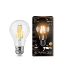 Лампа Gauss LED Filament A60 6W E27 2700K