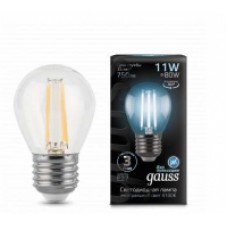 Лампа Gauss LED Filament Шар 11W E27 4100K