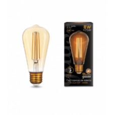 Лампа Gauss LED Filament ST64 E27 8W Golden 2400K