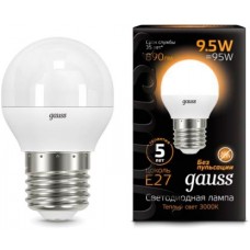 Лампа Gauss LED Globe 9.5W E27 3000K