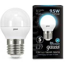 Лампа Gauss LED Globe 9.5W E27 4100K