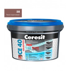 Затирка Ceresit Аквастатик СЕ40 темно-коричневая 58 2 кг