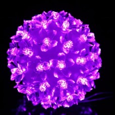 Гирлянда шар "Цветы" розовый LED 100л 15х15см LQ-2B
