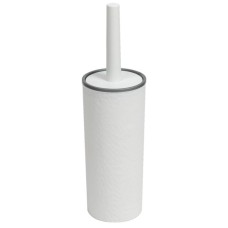 Набор для WC Венеция Ёрш + подставка круглый белый/серебро