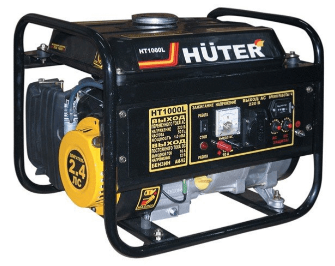 Генератор Huter HT1000L 1,1/1КВт 4,8л 220В ручной запуск