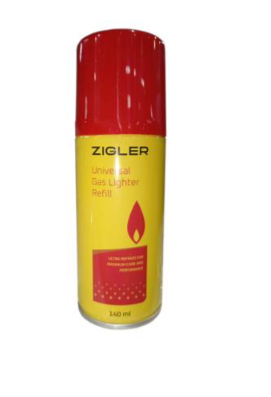 Газ для зажигалок Zigler 140мл с насадками