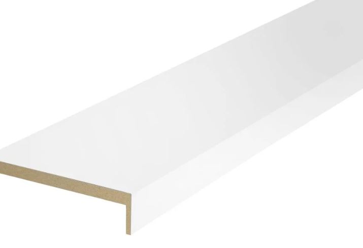 Наличник MODERN 6x75x2150 телескопический сатин белый