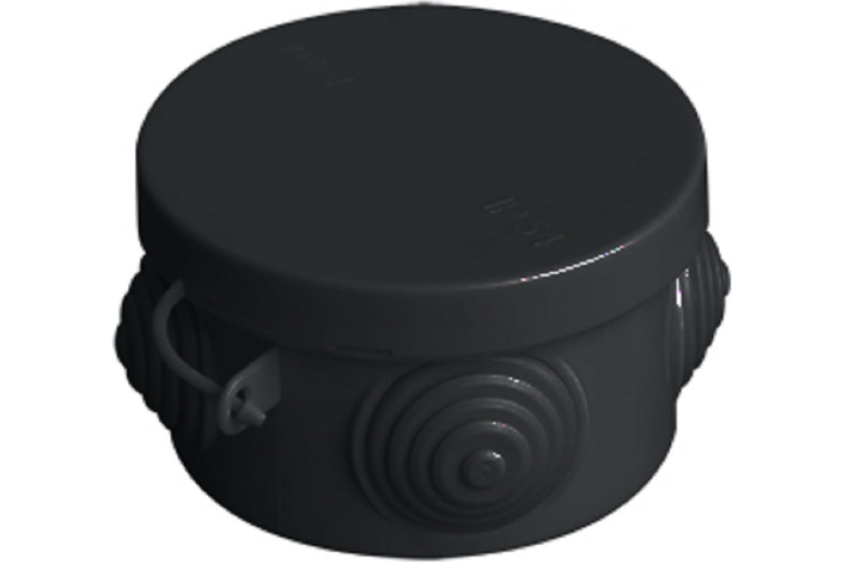 Коробка распределительная ОП D85x40 мм IP54 040-039Ч черная VKL electric