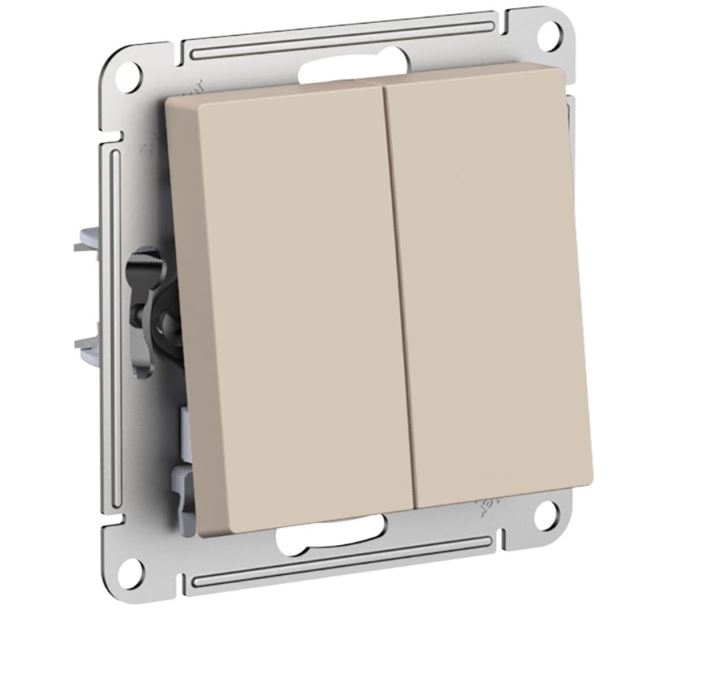 Выключатель Systeme Electric 2 клавиши песочные ATN001251
