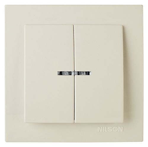 Выключатель Nilson крем 2кл СП инд 54912