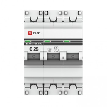 Авт.выкл EKF PROxima BA47-63 3P 25А(C) 4,5kA