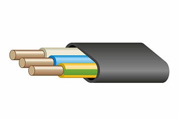 Кабель ВВГнг-П-LS 3х1.5 черный (5м) ГОСТ