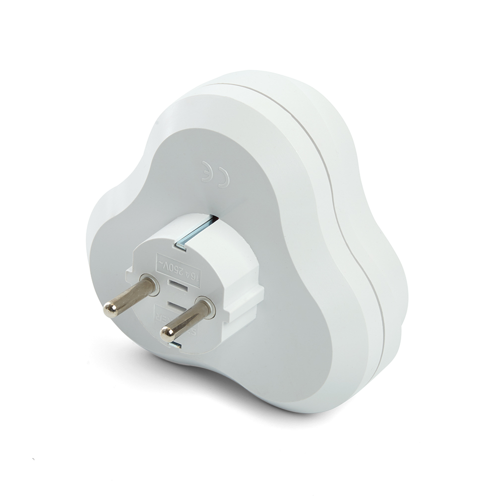 Разветвитель STEKKER 3-местный с заземлением ADP16-23-21 белый