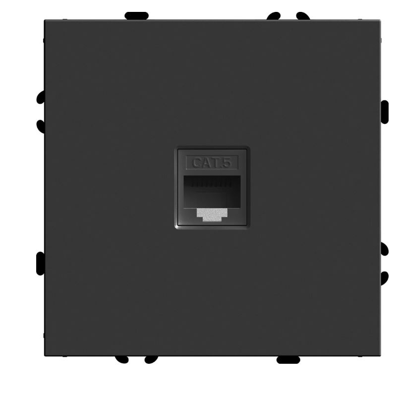 Розетка Эмили комп. 1м RG-45 RST00-5117-05 черн.уголь