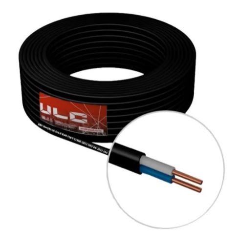 кабель ВВГбм-Пнг 2х2.5 черный 100м (камит)