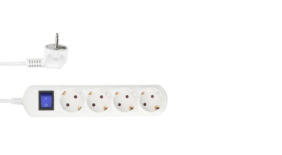 Удлинитель Power Cube 5м 4р 16А с/з с/выкл белый