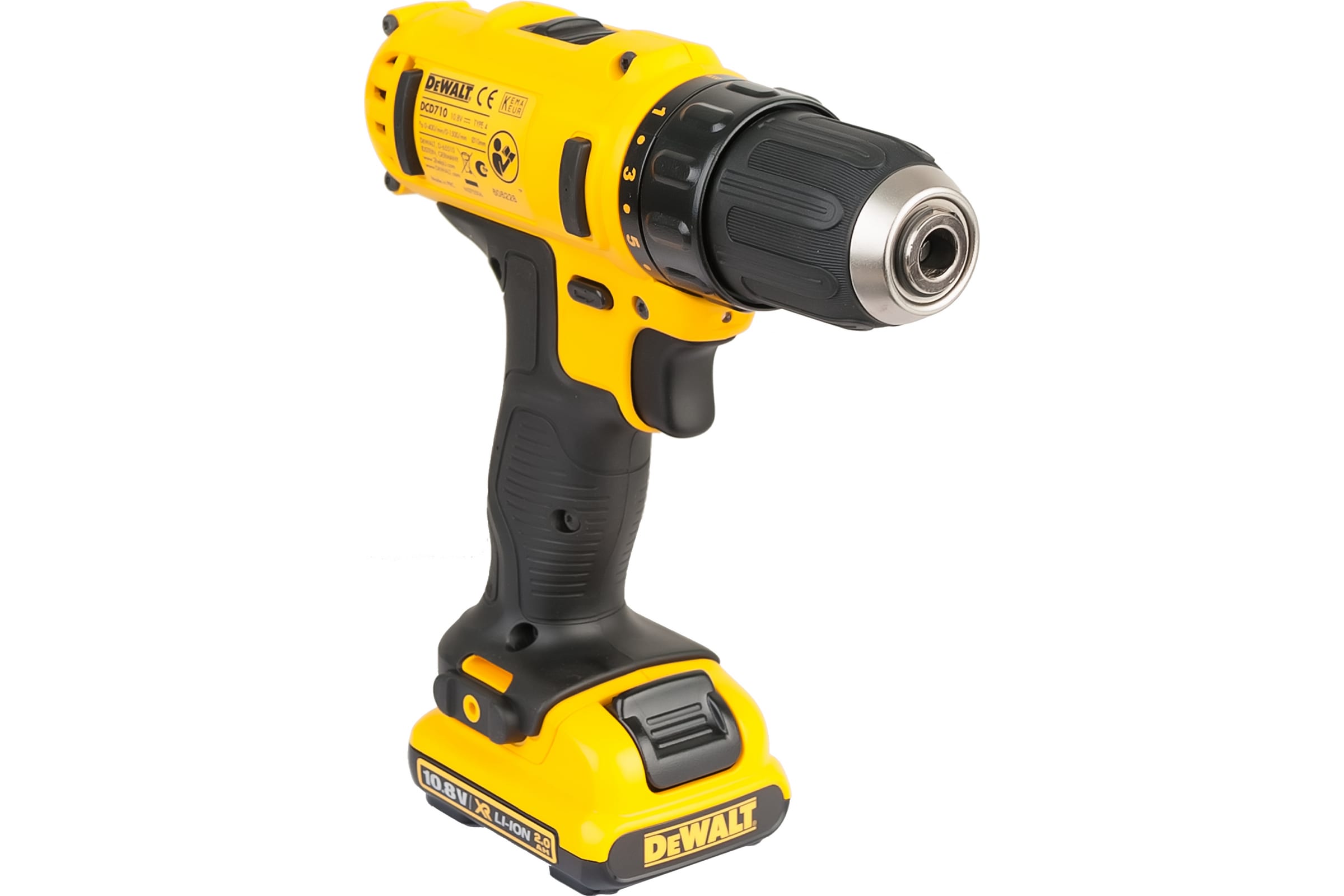 Дрель аккумуляторная DeWalt DCD710D2 10,8В Li 2Ач 24Нм 10мм кейс