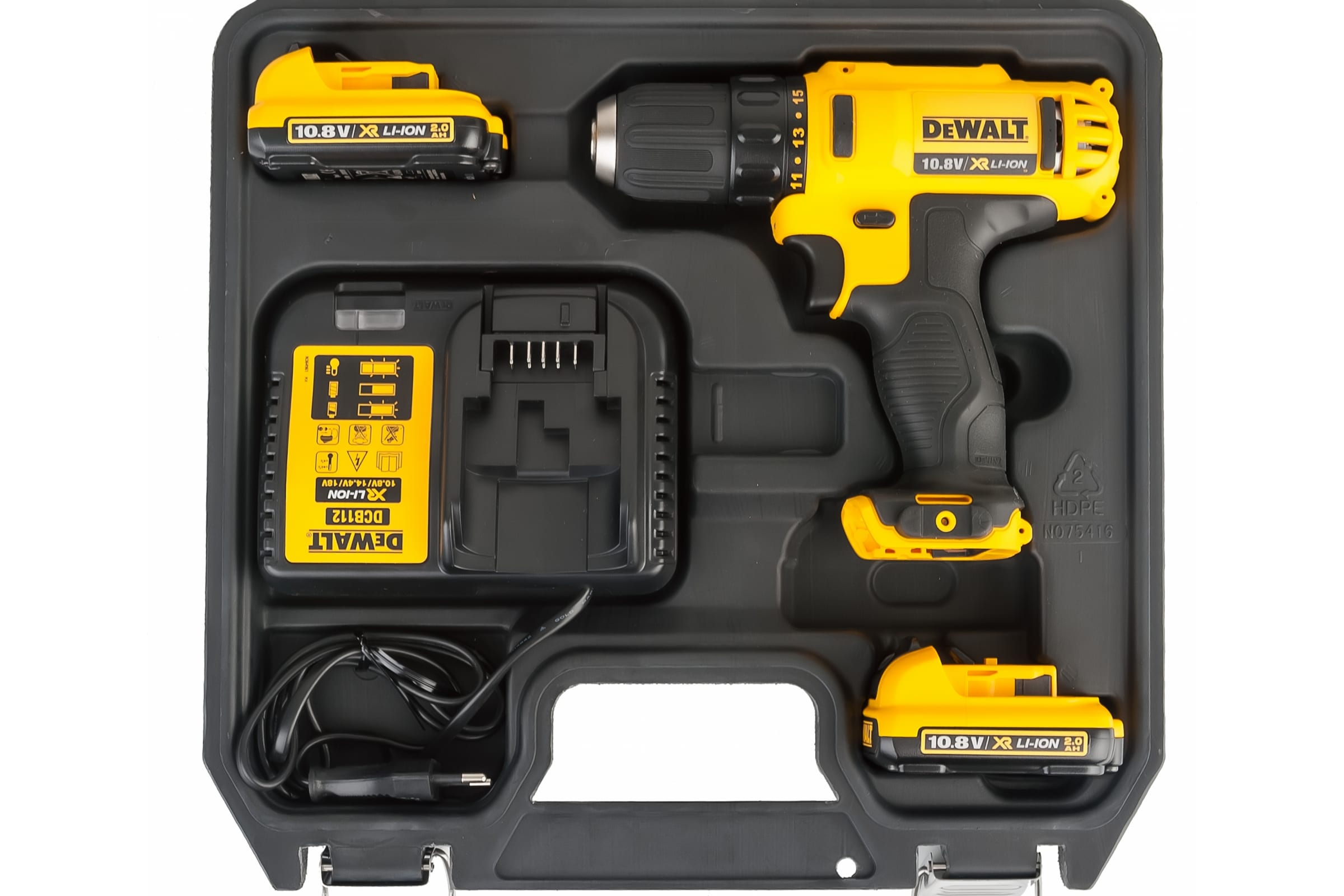 Дрель аккумуляторная DeWalt DCD710D2 10,8В Li 2Ач 24Нм 10мм кейс