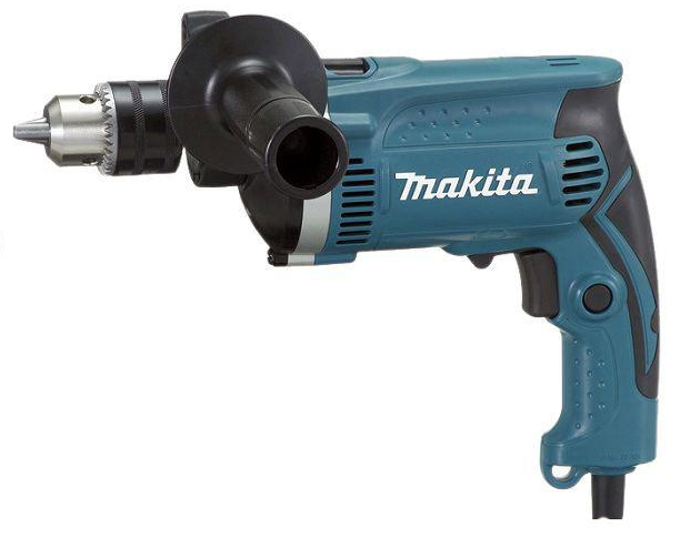 Дрель ударная Makita HP1630 710Вт ключ.13мм