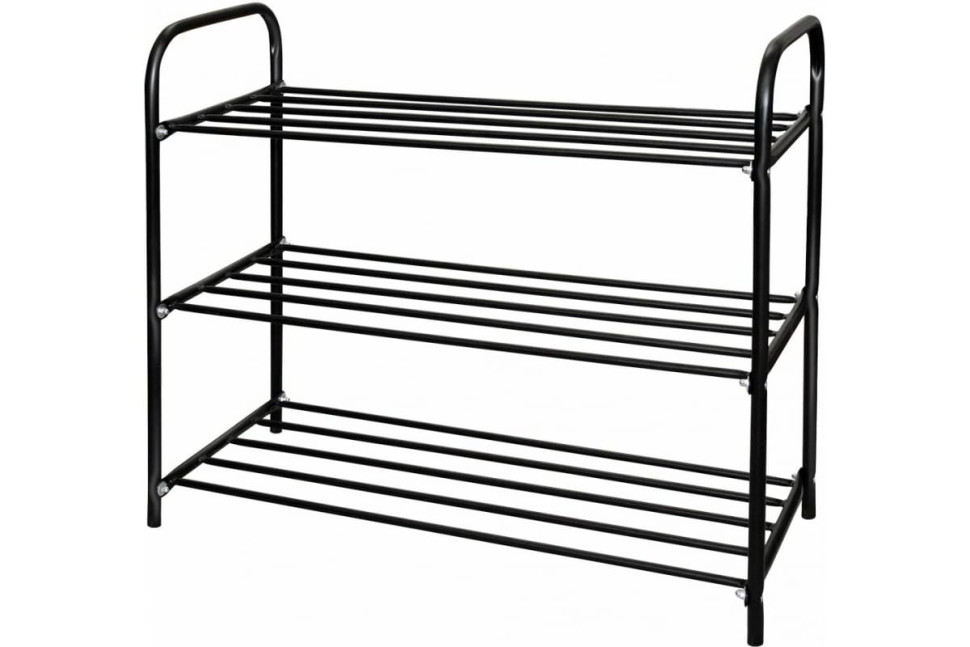 Этажерка Ника Комфорт 3 590х330х800 3-х ярусная ЭТК 3 черная
