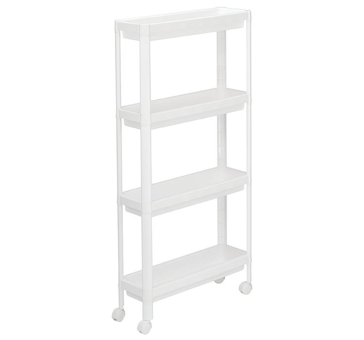 Этажерка узкая 4-х секционная на колесах М2705