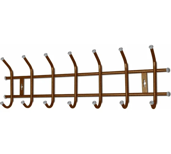 Вешалка настенная 685х215мм (7крючков) ВНТ7/МС серебро