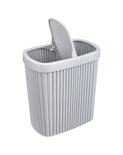Контейнер д/мусора VELVET 5,9л 225*140*253 светло-серый флэк Контейнер д/мусора VELVET 5,9л 225*140*253 светло-серый флэк