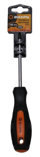 Отвертка Вихрь крестовая PH2 100мм 73/6/2/14 Отвертка Вихрь крестовая PH2 100мм 73/6/2/14