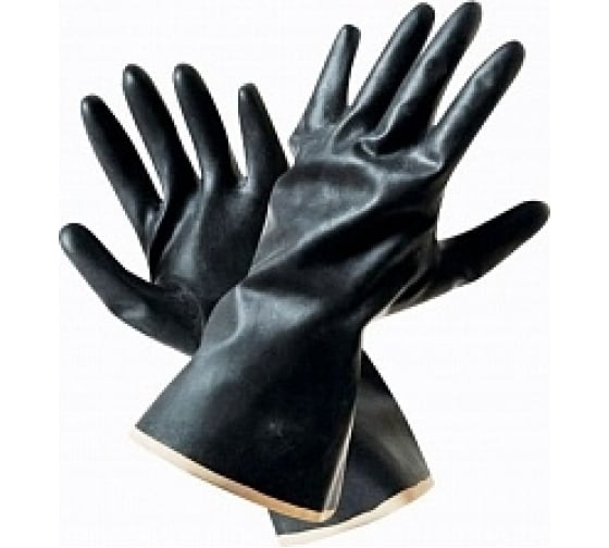 Перчатки резиновые черные тип1