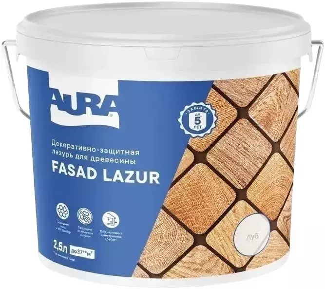 Антисептик Aura Fasad Lazur дуб 2,5л