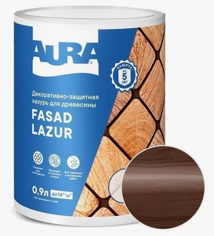 Антисептик Aura Fasad Lazur палисандр 0,9л