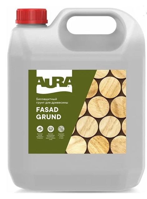 Грунтовка биозащитная для дерева  Aura Fasad Grund 3л