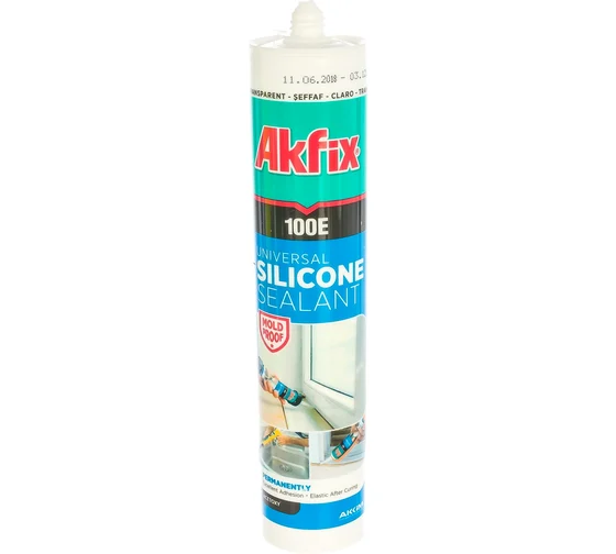 Герметик Akfix 100E Универсальный силикон прозр. 280мл