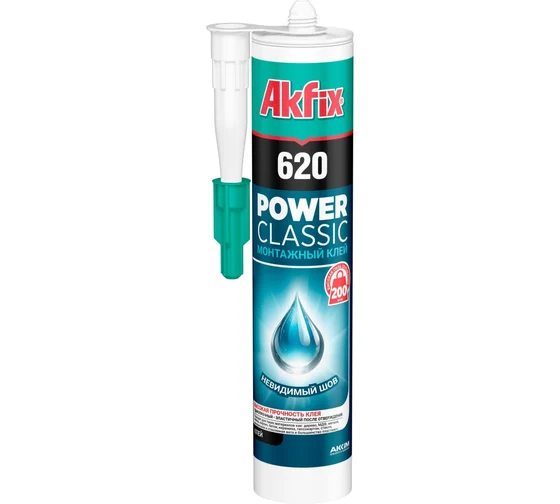 Клей каучуковый Akfix 620 power classic монтажный 310мл