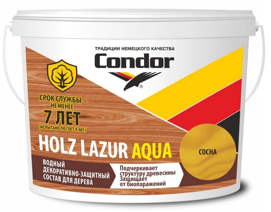 Антисептик CONDOR Holz Lazur Aqua сосна 9л