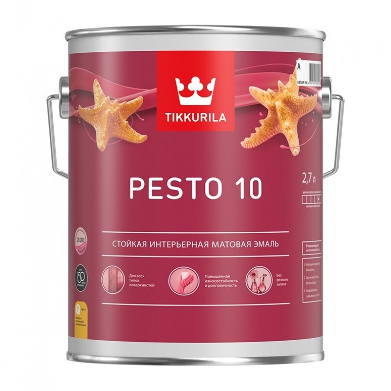 Краска Tikkurila PESTO 10 A мат 0,9л