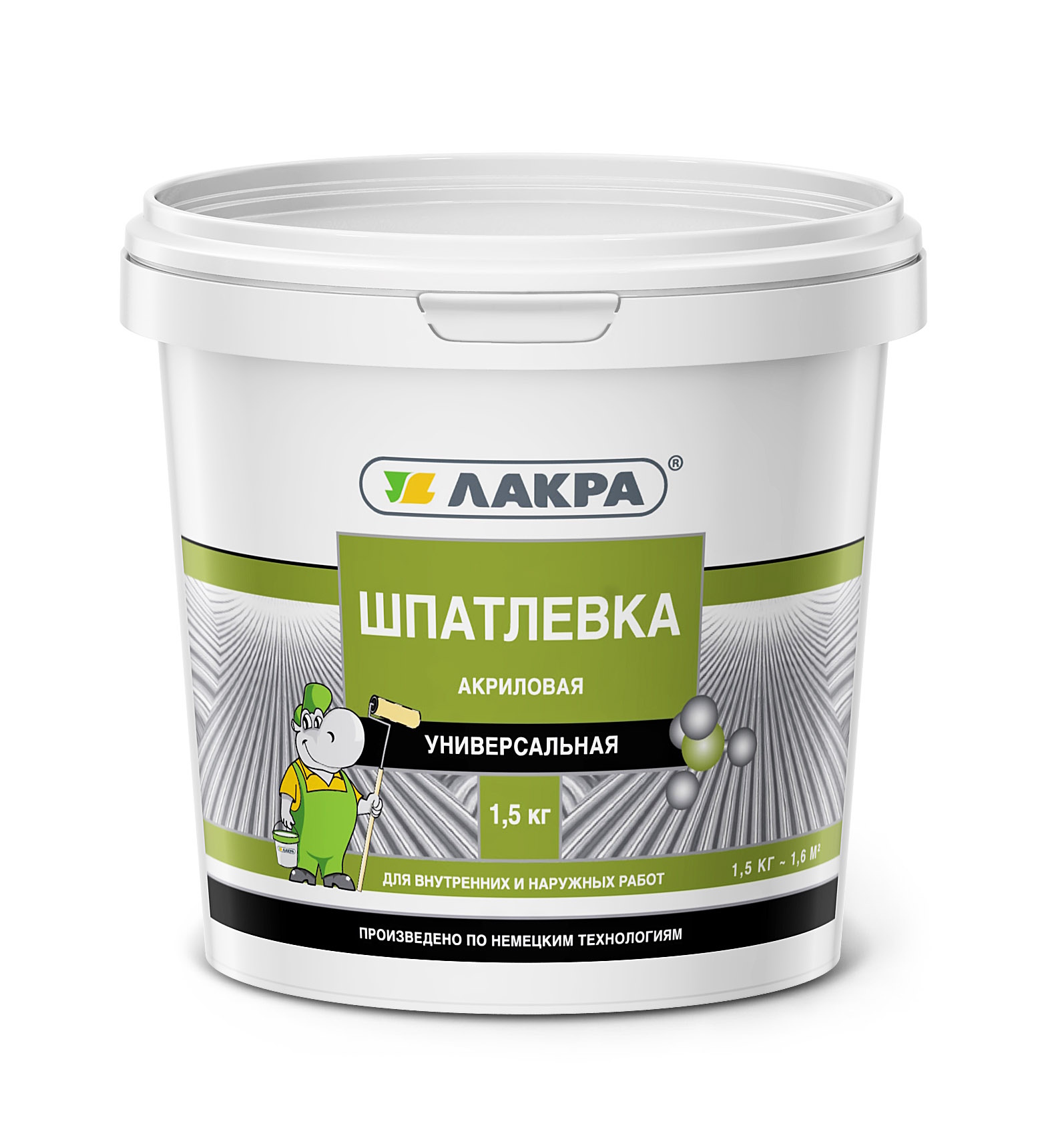 Шпатлевка акрил Лакра фасадная 1.5кг