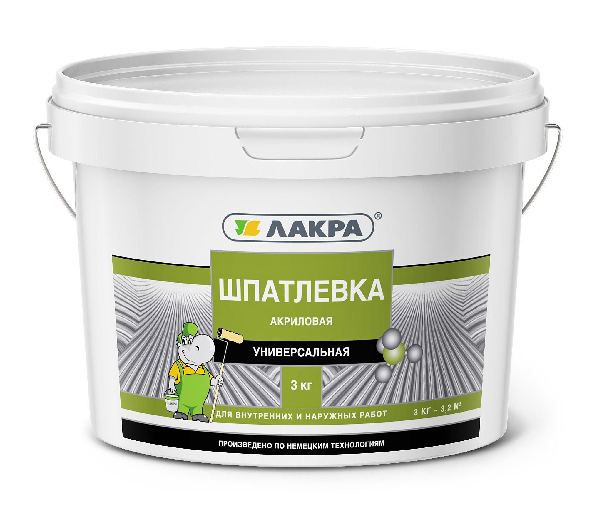 Шпатлевка акриловая Лакра фасадная 3кг