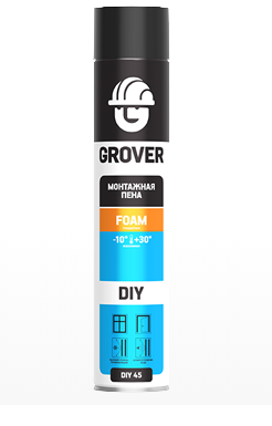 Пена монтажная Grover DIY45 стандарт всесезон 0,75л