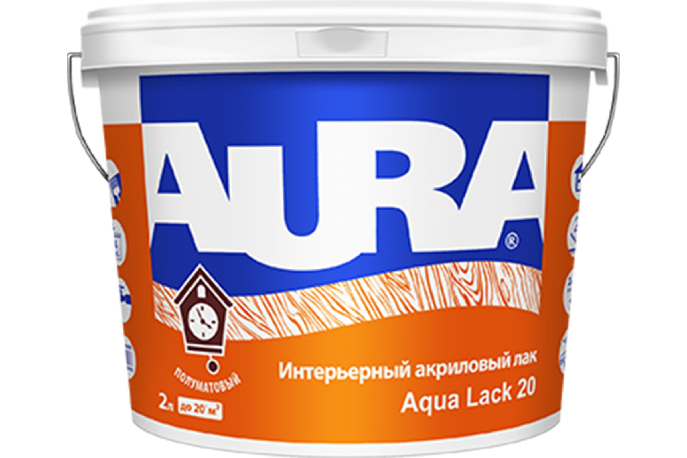 Лак AURA Aqua Lack 20 интерьерный п/мат 2л