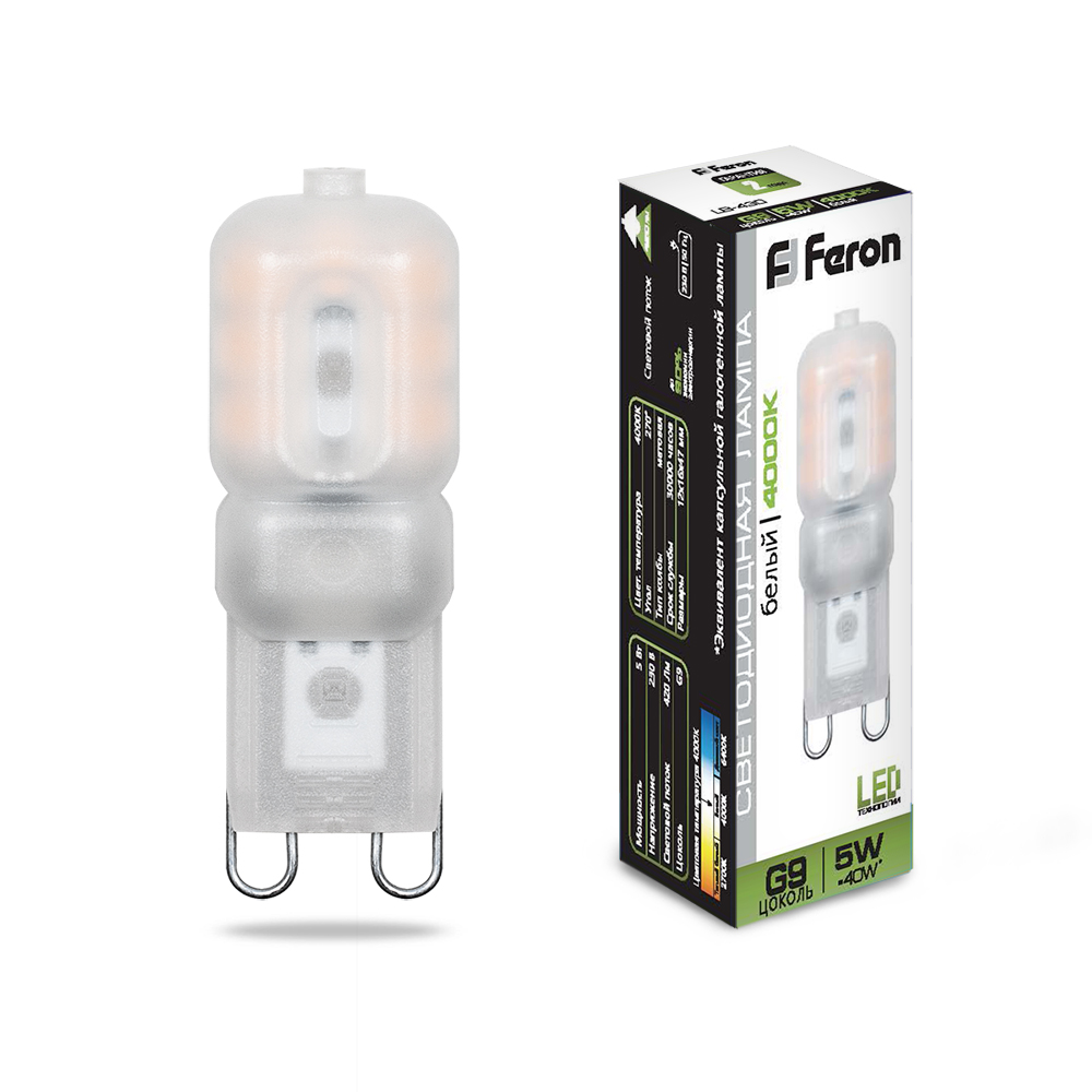 Лампа Feron LB-430 5W G9 2700K