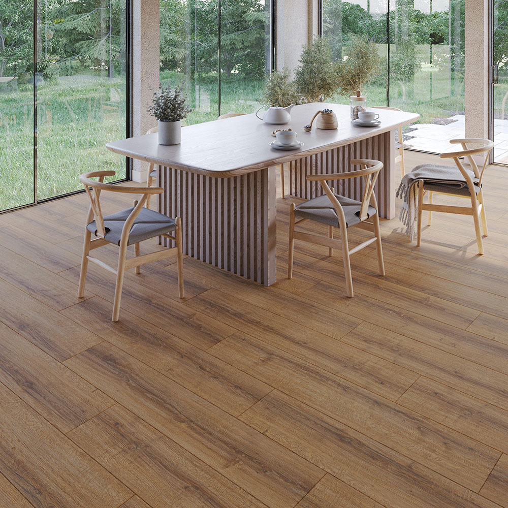 Ламинат Egger Large Aqua с EPL184 Дуб Шерман коньяк коричневый 33 класс Ламинат Egger Large Aqua с EPL184 Дуб Шерман коньяк коричневый 33 класс