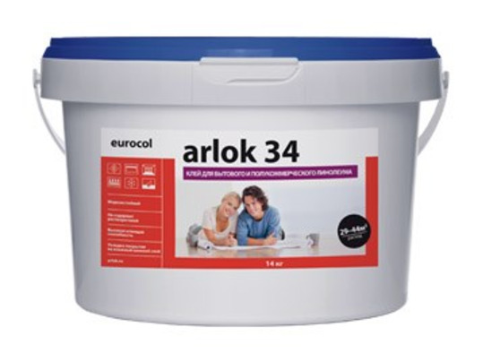 Клей Arlok 34 дисперсный для бытового и коммерческого линолеума 7 кг