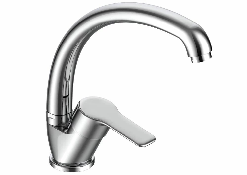 Смеситель для мойки Voda Wave WA03 хром рычажное управление Смеситель для мойки Voda Wave WA03 хром рычажное управление