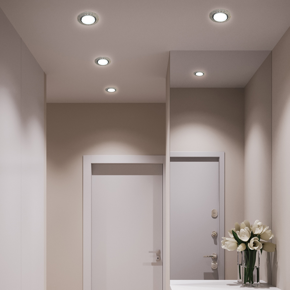 Светильник Feron CD4046 15W 4000K GX53 прозрачный хром 41908