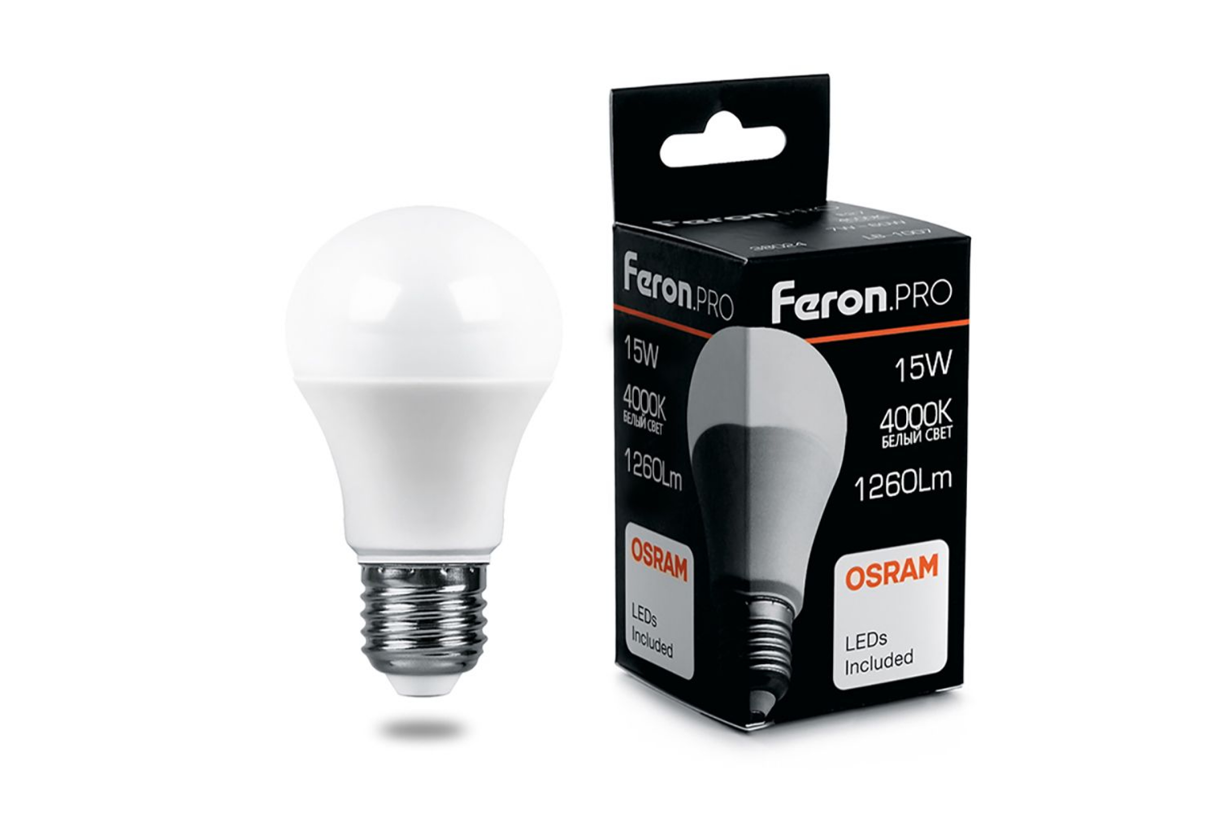 Лампа Feron OSRAM LED LB-1015 A60 15W 4000К E27 230V