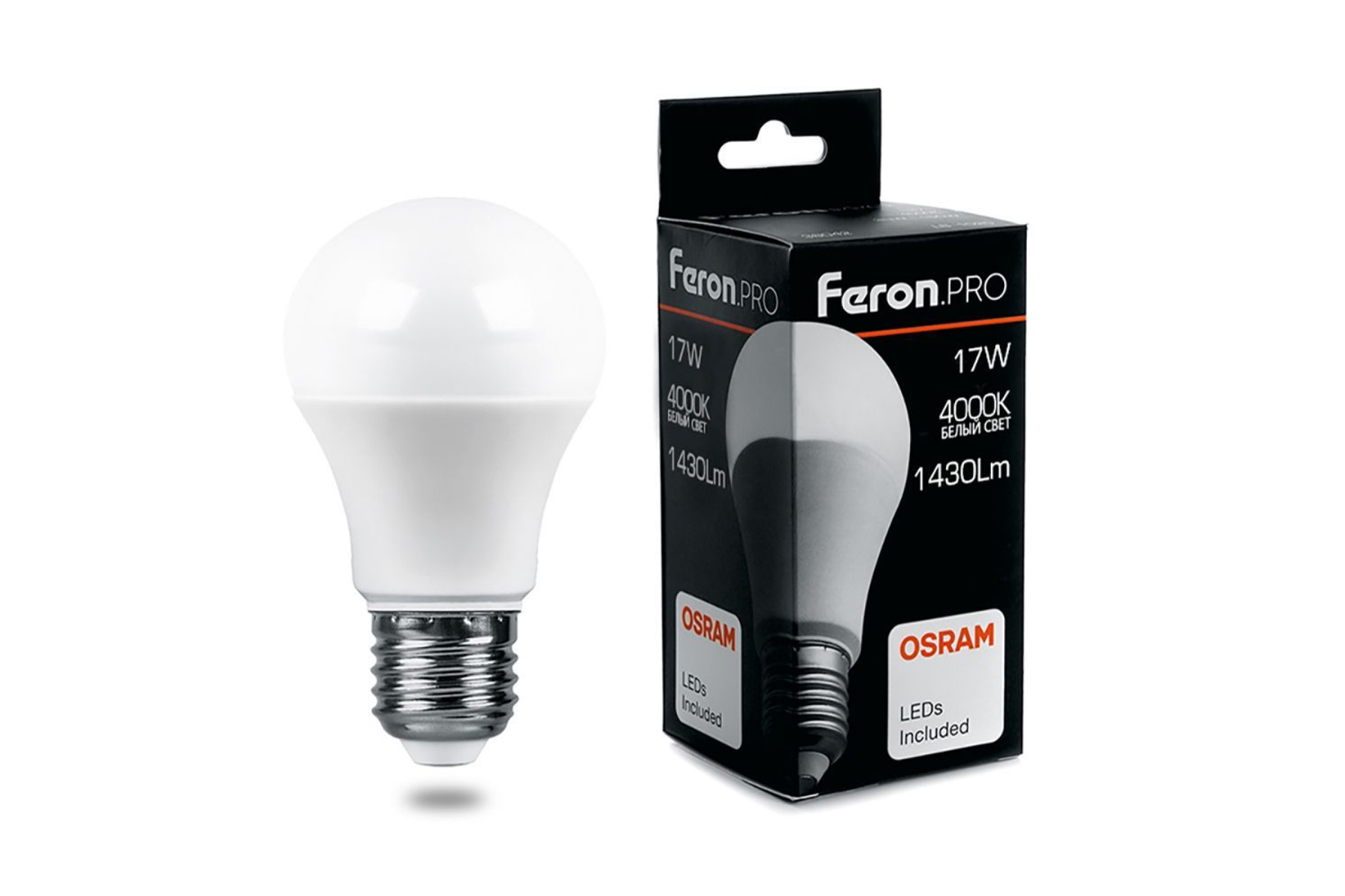 Лампа Feron OSRAM LED LB-1017 A65 17W 4000К E27 230V